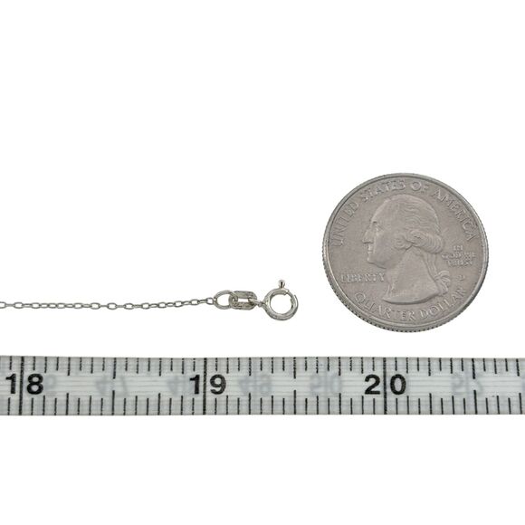 Vintage Italy SU Sterling Silver 925 1.0mm Cable Chain Necklace 19.5" - Picture 3 of 3